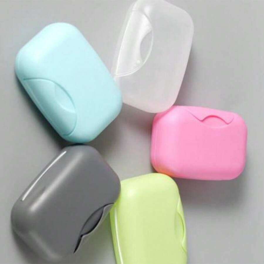 1PC Flip-Top Transparent Plastic Soap Box, Durable And Shatter-Resistant, Dust-Proof And Water-Resistant, Compact And Portable, Suitable For Home Bathroom, Business Travel, Camping, Keeps Soap Clean And Organized, Also Suitable For Homestay And Hotel Supplies - Transparent - View 1