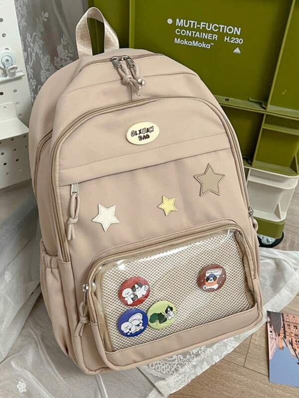 Transparent Ita Bag Japanese Soft Girl Style Student Backpack Large Capacity School Bag For High School And Middle School Students