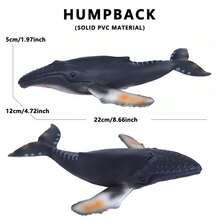 Large Realistic Solid PVC Plastic Ocean Animal Models - Shark, Prehistoric Sea Creatures, Megalodon, Whales Figurines, Decorations, Toys, Holiday Gifts - Multicolor - View 35