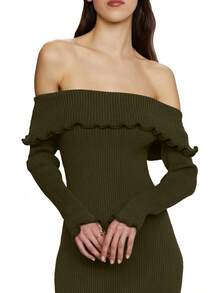 Vestido Midi AMUR Meadow Lettuce Edge para Mujer - Kalamata - Ver 4