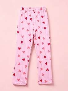 3 piezas de mallas para niñas con estampado de corazón, lazo y fresa, de seda de leche, elásticas, amigables con la piel, transpirables y de ajuste ceñido, dulces y lindas para uso diario casual infantil - Multicolor - Ver 6