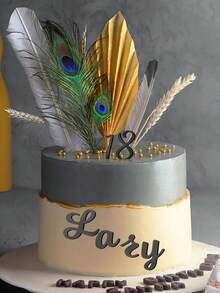 Décorations de gâteau en acrylique avec lettres et chiffres, chiffres numériques de 0 à 9 et lettres de A à Z en plaqué miroir, pour décoration d'anniversaire, mariage, fête d'anniversaire de bébé - Multicolore - Voir 4