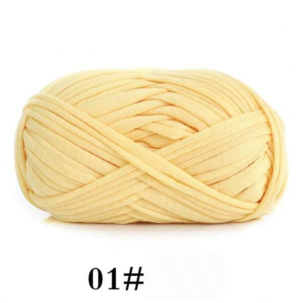 高級聚酯纖維鉤針/編織毛線－100g/捲，總長30m，適用於各種手工DIY項目，可用於編織T恤、拖鞋、收納籃、布包、娃娃、鞋子、地毯、收納盒等