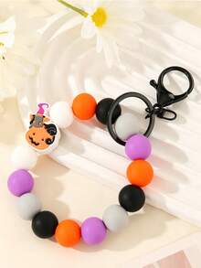 1 buah Gantungan Kunci Manik-Manik Silikon, Gantungan Kunci Anti Hilang untuk Mobil, Hadiah Halloween untuk Teman, Hadiah Liburan - MultiWarna - View 10