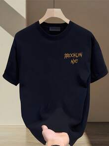 Lokaler Versand - DE/IT/FR/ES/PL Versand Unisex NYC Brooklyn Bridge T-Shirt Herren T-Shirt Herrenbekleidung - Vintage Skyline-Print Kurzarm, Lässiges Reise-Top, Essentials Short, Urlaubsgeschenk Perfekt - A - Übersicht 9