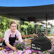 Outdoor Sunshade Net, UV Protection, Durable Sun Canopy, Suitable For Travel, Picnic And Pool, Multiple Sizes Available - Black - View 7