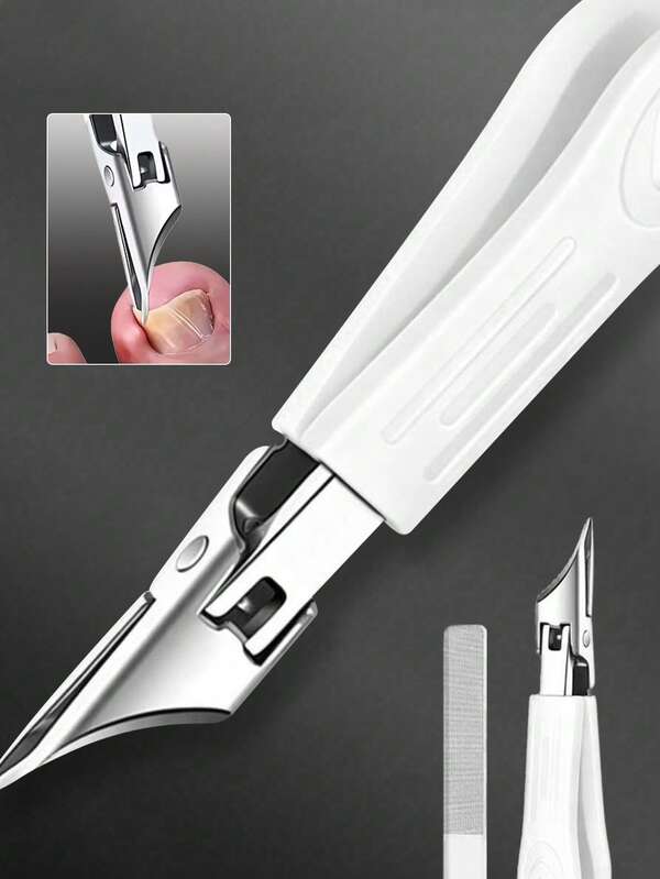High-Precision Nail Clipper For Thick And Ingrown Nails, Made Of Durable Stainless Steel With Soft Grip Handle, Designed For Seniors