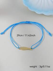 Women's Dainty Fish Charm Adjustable Anklet, Beach Vacation Party Everyday Accessory, Minimalist Style, Fashion Jewelry - Multicolor - View 2