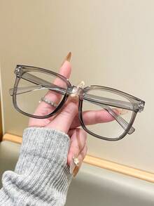 1/3 Pairs Bohemian Style Oversized Transparent Lens Glasses, Suitable For Summer Beach, All-Season Fashion Casual Daily Wear, Travel, Party And Other Occasions, Perfect Gift For Mother's Day, Valentine's Day, Graduation Season, Easter And Other Holidays. - Transparent - View 5