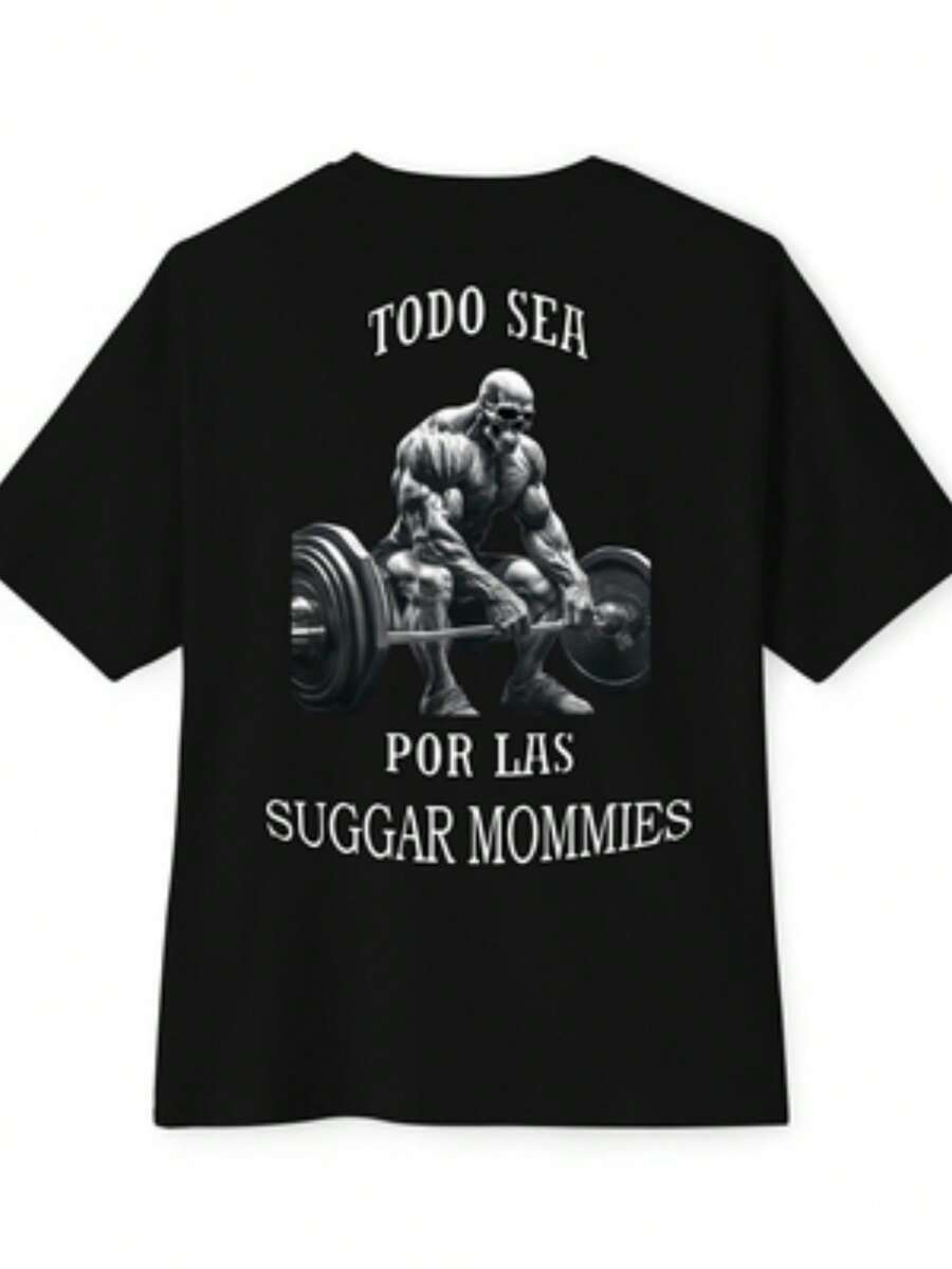 Camiseta Gráfica para Hombres Musculosos - Audaz y Estilosa para Entrenamiento en el Gimnasio - para Aficionados al Fitness y Levantadores de Pesas - Equipo de Entrenamiento a - Negro - Ver 1