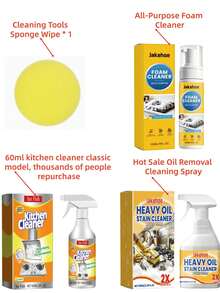 jakehoe Multi-Purpose Foam Cleaner, Removes Kitchen Surface Grease, Cleans Daily Dirt On Kitchen Utensils, Keeps Kitchen Countertops Clean And Organized, Multi-Effect Cleaning For Kitchenware Stains And Grease, Dishwasher Cleaner, Multi-Effect Cleaning For Kitchen And Bathroom Stains, Daily Home Cleaning Agent (Randomly Sent New And Old Models) - Mix - View 10