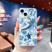 Funda para Teléfono - Una funda transparente de acrílico con diseños de tiburones ballena, tortugas marinas, medusas, caballitos de mar, corales, estrellas de mar y peces, compatible con varios modelos de , perfecta para regalar. - transparente - Ver 2