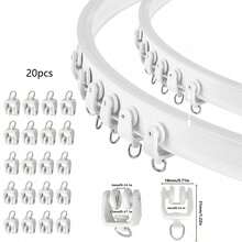 1 Set Easy To Install Flexible PVC Curtain Track, Suitable For Installing Shower Curtains, Window Curtains And Decorative Curtains. Multiple Styles Of Shower Curtain Tracks, Curtain/Shower Curtain Track Accessories And Shower Curtain Rods Available. Home Bathroom Decor, Autumn Decor, Bathroom Accessories, Back To School - Flexible PVC Curtain Tracks - View 13