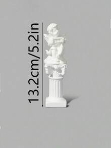 1件复古白色迷你罗马柱希腊柱雕像底座，树脂艺术装饰品，适用于婚礼餐桌、家居、客厅、卧室、办公桌装饰和微景观花园装饰 - 白色 - 查看 16