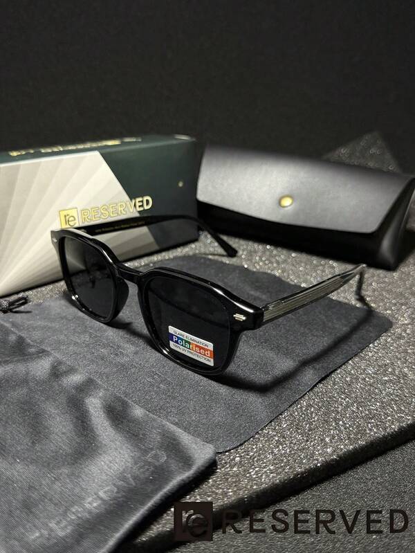 1 Set "Reserved" Brand High-End Polarized Sunglasses, Gradient & Solid Color, Casual Bohemian Vintage Royal Style Party Cute Street Elegant Metal Temple, Street Fashion Style, Versatile Business Casual Look, Fashion Sunglasses For All Seasons, Comes With PU Glasses Case