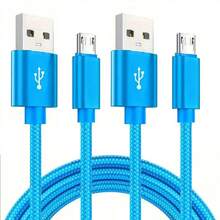 كابل شحن سريع Micro USB عالي السرعة بطول 3.3 قدم/6.6 قدم/9.9 قدم لهاتف أندرويد، كابل شحن طويل متوافق مع سامسونج، 1 قطعة/عبوة - متعدد الألوان - مشاهدة 32