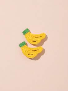 14pcs Baby Hair Clips, Faux Knitted Cute Fruit Design, Non-Damaging To Skin And Hair, Fabric-Covered Clips, Suitable For All Seasons, Daily Home Casual, Holiday Party Celebration Gift, Fashionable Mom And Baby Essential, Perfect For Baby Photo Shoots - Multicolor - View 5