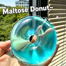 1 Peça Brinquedo de Alívio de Estresse Moldável de Maltose em Formato de Rosquinha, Brinquedo de Rebote Lento, Aperte Divertido, Essencial para Socialização-Interação-Família-Mais Vendido-Alívio de Estresse, Macio ASMR, Aperte, Rebote Lento, Crocante, Macio, Halloween - Multicolorido - Visão 4