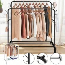 Ultimate Heavy Duty Metal Double Clothes Rail Storage Rack: A Stylish Solution For Hanging Garments, Shoes, Hats & Bags! - White - View 6