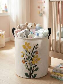 1 Stück, runde Aufbewahrung, extra große Kapazität faltbar, langanhaltend, Pflanzenmuster bedruckter großer faltbarer runder Aufbewahrungskorb, mit Griffen, Babyzimmer Mehrzweck-Aufbewahrungskorb, Baby-Kleinkram Organisations-Aufbewahrungskorb große Kapazität Aufbewahrungsbox, Babyzimmer Aufbewahrung, Babyzubehör Aufbewahrung, Windel Aufbewahrung, Kleidung Aufbewahrung, Babyzubehör Kleinkram Aufbewahrung, Mehrzweck-Aufbewahrungsbox, faltbare Babyzubehör Aufbewahrungsbox - Verschiedenfarbig - Übersicht 16