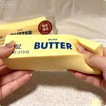 1 pieza Juguete de PU con forma de mantequilla de rebote lento, suave y esponjoso, textura como crema, alivio del estrés, textura realista de mantequilla salada, diseño realista de mantequilla salada, tacto suave. Juguete sensorial de apretar - Juguete para aliviar la ansiedad en las yemas de los dedos, adecuado para decoración de aula-oficina-hogar - Regalo festivo - Juguetes para niños y niñas. Squishy - Multicolor - Ver 4