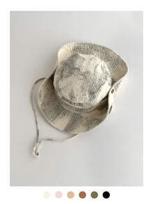 Wide Brim Summer Workwear Hiking Bucket Hat, Four Seasons Solid Color Quick-Dry Hanging Rope Bucket Hat, UV Protection Sun Hat, Unisex Outdoor Thin Western Cowboy Hiking Hat, Spring/Summer Face-Slimming Wide Brim Sun Protection Hat, Distressed Wasteland Style Solid Color Workwear Hiking Bucket Hat, Four Seasons Solid Color Quick-Dry Bucket Hat, UV Protection Sun Hat, Unisex Outdoor Thin Western Cowboy Hiking Hat - Multicolor - View 15