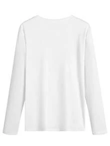 ZYNTH BALENO Men's Autumn/Winter Fashion Crew Neck Long Sleeve T-Shirt, Suitable For Fitness, Running, Hiking - White - View 10