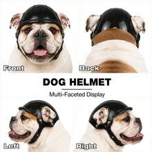 Adjustable Pet Helmet And Goggles Set, UV Protection Anti-Collision Dog Helmet Suitable For Dogs, Cats Outdoor Motorcycle Riding, Dog Supplies, Cat Toys, Cat Accessories - Multicolor - View 9