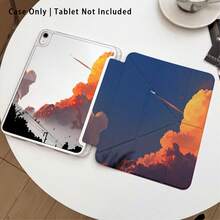 飛機與雲朵圖案彩繪效果平板保護殼附支架，適用於 Honor 8/9/10/X8/X8A/X9/X8Pro/X9Pro、MatePad SE 11 吋/MatePad 11 吋/11.5 吋、MatePad Pro、Apple 10代/11代 2025 (A16)、Galaxy Tab A7/A9 及其他熱門機型 - 款式21 - 查看 2