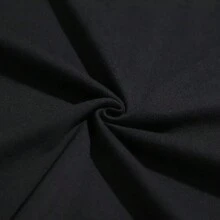 Colección de camisetas de manga corta para mujer de talla grande, con un estilo literario y estampado de gato con ojos cerrados. Esta camiseta casual y deportiva de cuello redondo es fresca - Negro - Ver 5