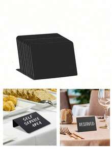 5/11/24/25PCS Mini Chalkboard Labels - Acrylic Tent Signs For Food, Party Buffet, Wedding & Bakery For Christmas, Mother's Day, Graduation - Multiple Styles - View 1