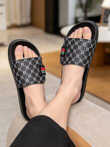 Men's Breathable Summer Sandals, EVA Thick Sole Slippers, Fashion Outdoor Casual Sandals, Outdoor Beach Slides - Black - View 7