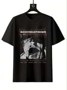 Camiseta Unisex Bodysnatcher Vile Conduct Band Graphic para Hombre y Mujer, 100% Algodón, Suave, Esencial para Ropa Casual Urbana en Todas las Temporadas, Estilo Versátil para Todas las Temp - Negro - Ver 2