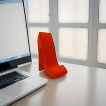 1pc 3D Printed Red High Heel Phone Stand, Suitable For Office Desk Decor, Bedroom Bedside Creative Slouchy Support Bracket - F - View 8