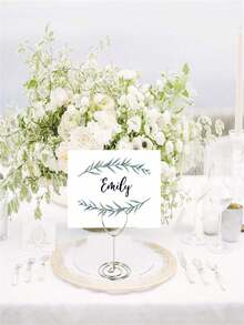 5/10/20 piezas Soportes de tarjeta de número de mesa con forma de corazón dorado, marcos de fotos, soportes de tarjeta de lugar de mesa, clips de menú de papel y tarjetas de mesa con acuarela verde, adecuados para la disposición de asientos de boda o fiesta, plegables, tamaño 3.54" X 3.93", suministros para fiesta de San Valentín (dorado/plateado) - oro - Ver 3