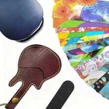 1 Set Of Guitar Pick Embossing Tool, Suitable For Customizing Guitar Picks, Ukulele Picks, Guitar-Shaped Keychain, Valentine's Day Gift, Party Gift(The Color Of The Plectrum Is Randomly Included). - Multicolor - View 3