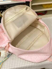 小狗刺繡後背包，韓系Ins甜美女孩風，輕量學生書包，開學適用，青少年休閒百搭後背包 - 彩色 - 查看 5