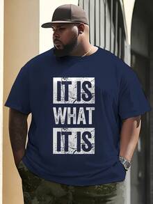 Men's Summer  T-Shirt, Artistic Style T-Shirt, Casual And Comfortable Men's T-Shirt, PLUS SIZE - Black - View 9