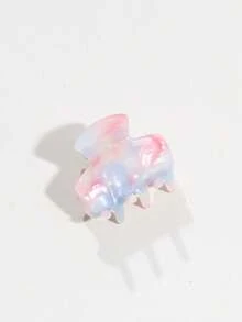 4pcs Fashionable Versatile Casual Acetate Mini Hair Claw Clips - Multicolor - View 4