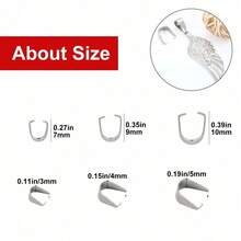 88pcs Stainless Steel Bail Pendant Clip DIY Pendant Bracelet Necklace Earring Link Clasp - DIY - View 3