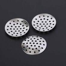 50pcs Round Hollow Metal Tray, Perforated Disc Base, Handmade Metal Brooch DIY Jewelry Accessories - Round Hollowed-out Tray - View 8