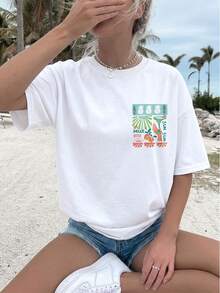 Women T-Shirts - 白色 - 查看 2