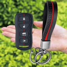 3 / 4 Buttons Keychain Car Key Cover Case Fob For Sentra Armada Altima Maxima Infiniti FX35 EX35 FX45 QX56 G35 M45 I35 - black - View 2