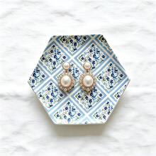 1pc Hexagonal Tray Clay Tool, Suitable For Air-Dry Polymer Clay, Mini DIY Jewelry Storage Dish, Suitable For Storing Rings, Earrings And Small Accessories - White - View 3