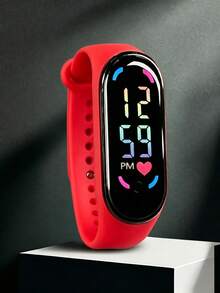 1pc Waterproof Digital LED Touch Screen Ladies Watch, Suitable For Daily Wear And Sports - Multicolor - View 20