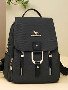 Soft Leather Backpack For Women, Large Capacity Backpack For Ladies, Casual Travel Backpack For Women, Backpack For Girls - Champagne - View 1