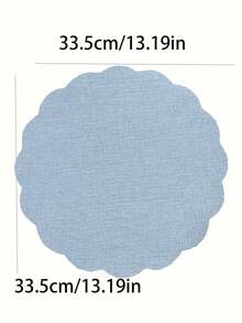 12/24/50/100 piezas Manteles individuales de lino con encaje floral, manteles redondos con forma de flor de 33.5 cm, manteles reutilizables para bodas de otoño, estilo rústico marrón para cenas, fiestas y decoración de granja - Multicolor - Ver 7
