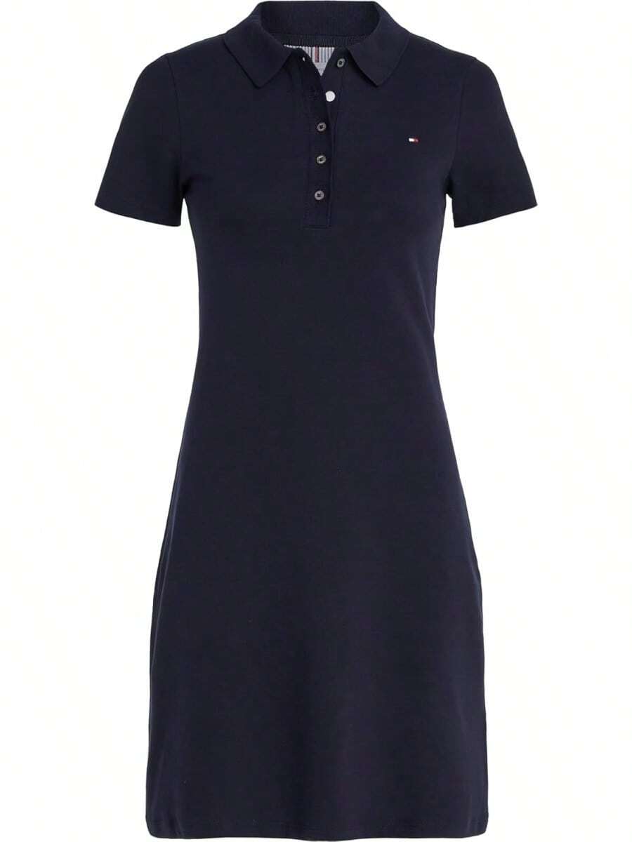1985 Slim Pique Polo Dress SS Vestido Mujer - Multicolor - Ver 1
