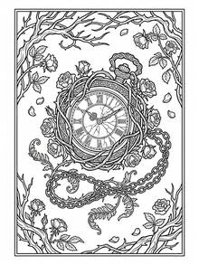 Dark Gothic：A4 成人塗色書，24 頁恐怖塗鴉，哥德風，緩解焦慮，女孩生日禮物，派對與萬聖節禮物，開學季 - 藝術塗鴉 - 查看 3