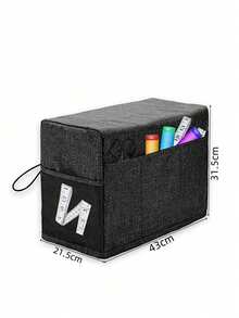1pc Sewing Machine Dust Cover, Protective Fabric With Convenient Side Pocket And Sturdy Handle, Fits Most Standard Machines And Accessories, Storage Bag, Organization - Multicolor - View 7
